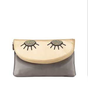 Lola Glitter Eyes Flap Clutch NWT Bag